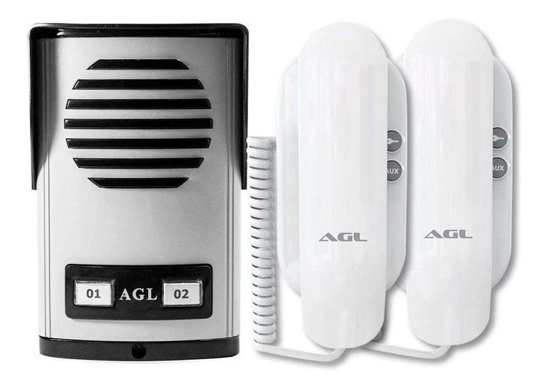 Kit porteiro eletrônico coletivo 2 pontos agl Menor preço em Kit porteiro eletrônico coletivo 2 pontos agl