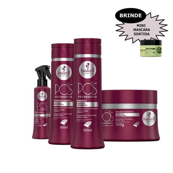 Imagem de Kit Pós Progressiva Haskell 300 ml com Mimo