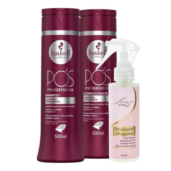 Imagem de Kit Pós Progressiva Shampoo + Cond 300ml + Finalizador Obrigatório Lourre 120ml