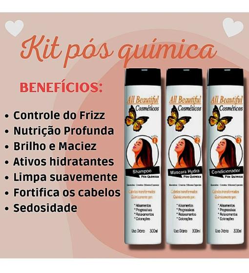 Imagem de Kit Pós Química Profissional 3 Produtos Mais Completo All Beatiful