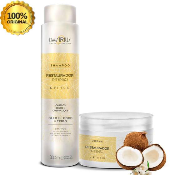 Imagem de Kit Pós Químico Com Óleo De Coco Trigo E Queratina 600Ml