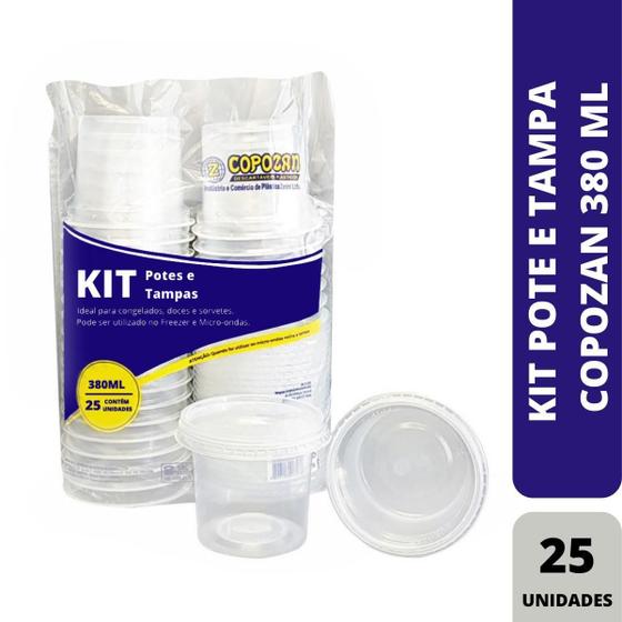 Imagem de Kit Pote 380Ml Pp Copozan Pc C/25