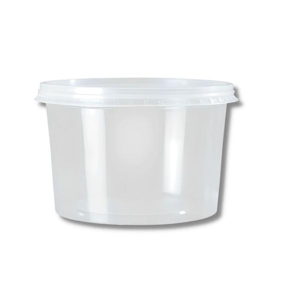 Imagem de Kit pote e tampa 1000 ml. redondo  c/ 300 un.