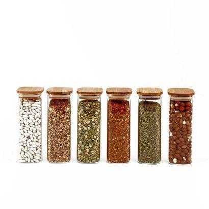 Kit Pote Hermético de Vidro Quadrado Tampa de Bambu 6 Peças - Oikos é boa?