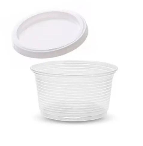 Imagem de Kit Pote Plástico com Tampa 100 Ml Transparente