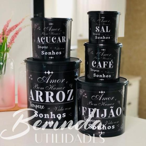 kit potes mantimentos 5 peças pote de cozinha Menor preço em kit potes mantimentos 5 peças pote de cozinha