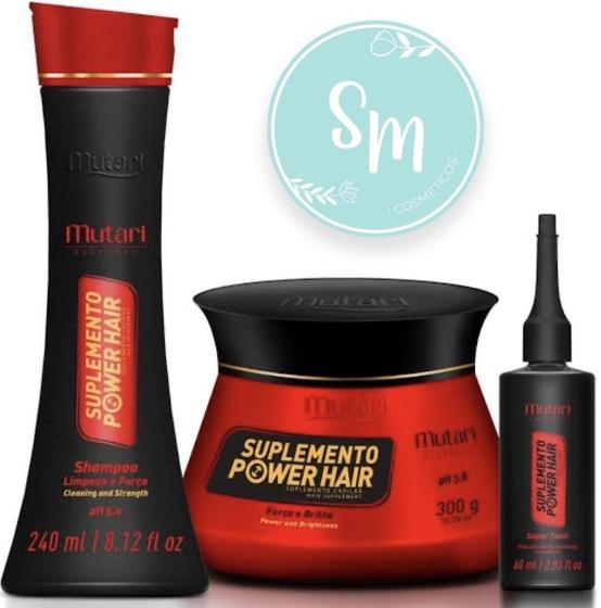 Imagem de Kit Power Hair Mutari - Shampoo Máscara Super Tonic