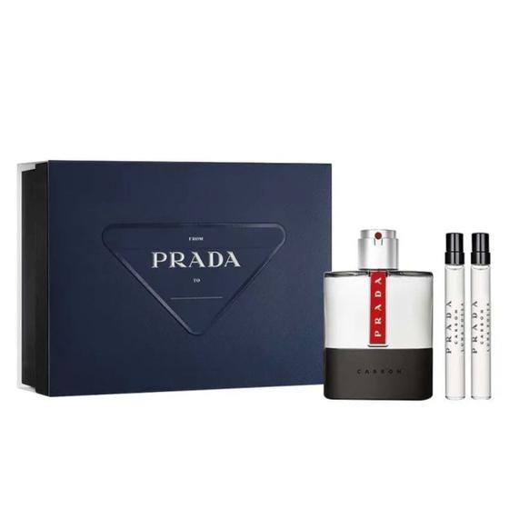 Imagem de Kit prada luna rossa carbon edt 100ml + 2 miniatura 10ml