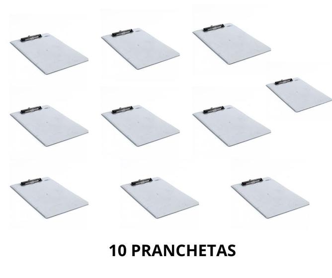 Imagem de Kit Prancheta Acrílica Ofício Super Metal- Menno 10 unidades
