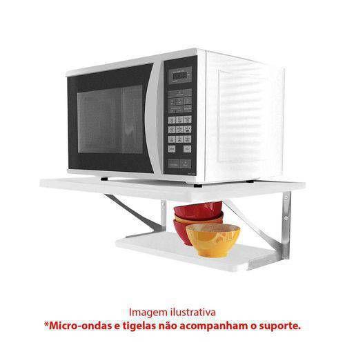 Menor preço em Kit Prateleiras c/ Suporte p/ Microondas em Aço Multivisão