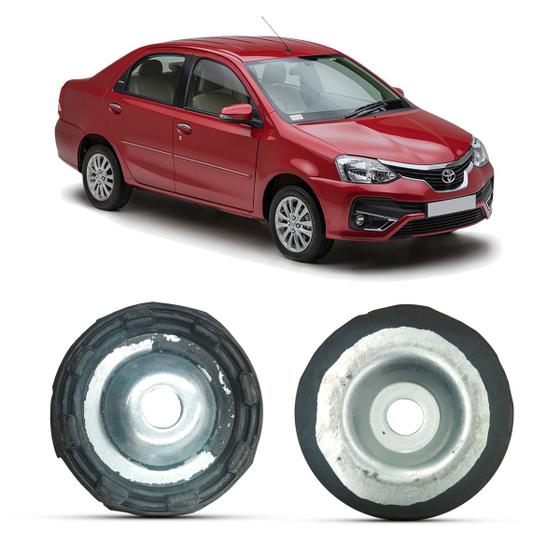 Imagem de Kit Prato Calço Mola Superior Suspensão Dianteira Amortecedor Etios Sedan 2012 2013 2014 2015 2016 2017 2018 2019 2020