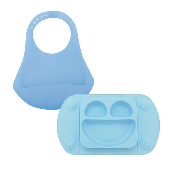 Imagem de Kit Prato Infantil Com Ventosa E Babador Silicone ul Mimo Style