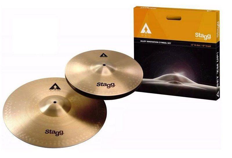 Imagem de Kit Pratos De Bateria Stagg Axa 13 Hi-hat E Crash 16