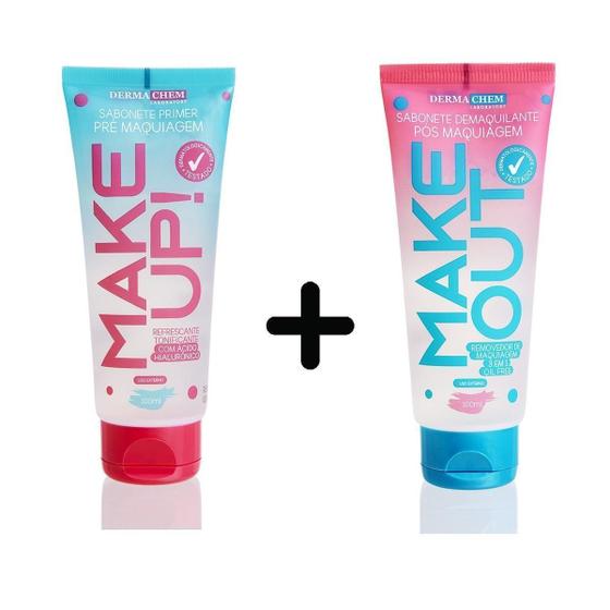 Imagem de Kit Pré E Pós Maquiagem Make Up E Make Out Dermachem