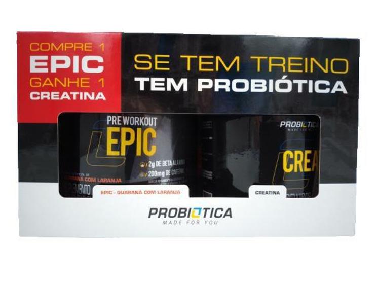 Imagem de Kit Pré Treino Epic Guaraná Laranja + Creatina - Probiótica