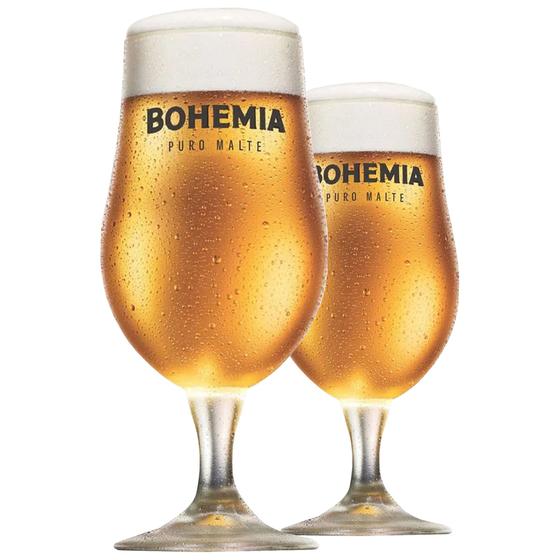 Imagem de Kit Presente 2 Taças Cerveja Bohemia - 380ml - Ambev Oficial