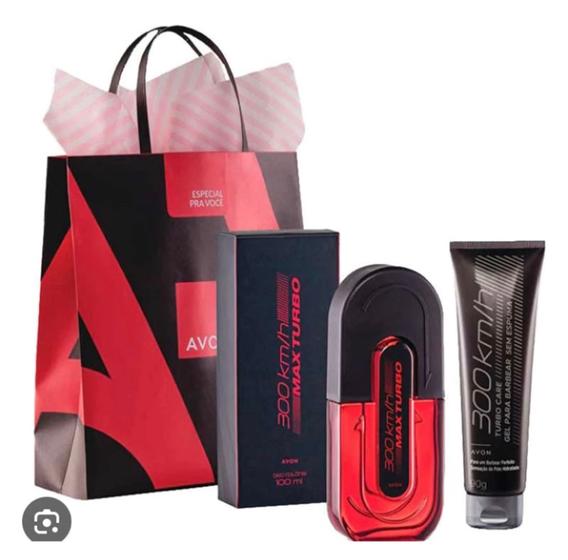 Imagem de Kit presente 300km turbo avon e shampoo cabelo e corpo 300 turbo