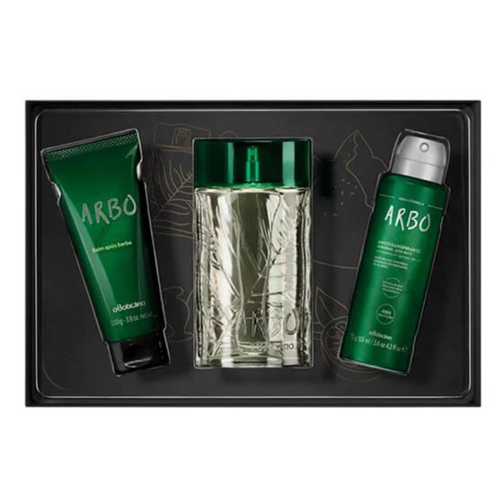 Imagem de Kit Presente Arbo: Desodorante Colônia 100ml + Antitranspirante 75g + Pós-barba Balm 110g