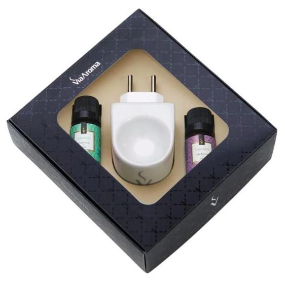 Imagem de Kit Presente Aromatizador Elétrico Original - Bamboo e Lavanda - VIA AROMA