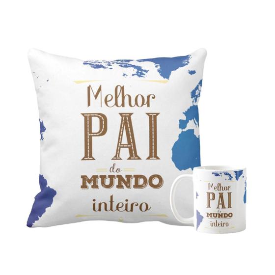 Imagem de Kit Presente Caneca e Almofada Melhor Pai do Mundo Inteiro