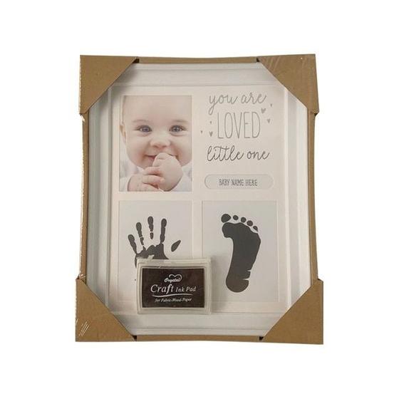 Imagem de Kit Presente de Mão e Pé para Bebê - 12 Meses - Decoração Artesanal para Casa