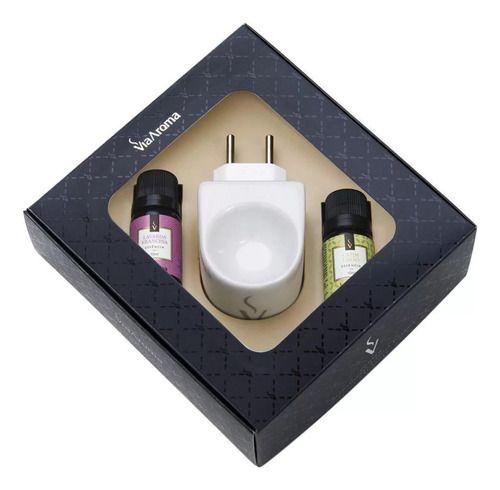 Imagem de Kit Presente Difusor Aromatizador Porcelana Via Aroma