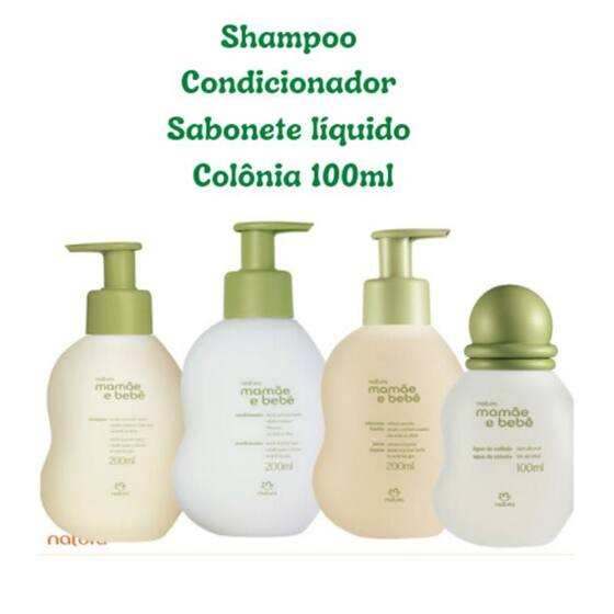 kit Presente Mamãe Bebê Natura Shampoo /Condicionador/Colônia e Sabonete líquido