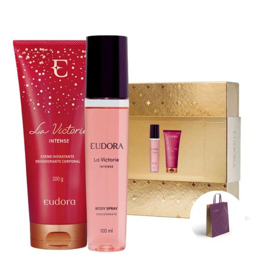 Imagem de Kit Presente Mulher La Victorie Intense Eudora Body Spray Hidratante