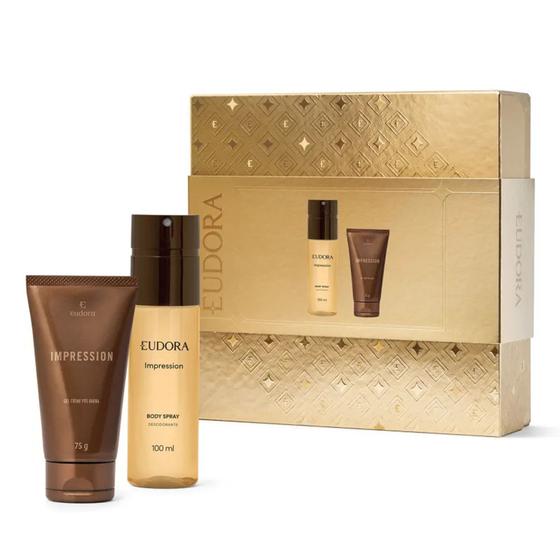 Imagem de Kit Presente Natal Impression: Gel Creme Pós Barba 75g + Desodorante Body Spray 100ml