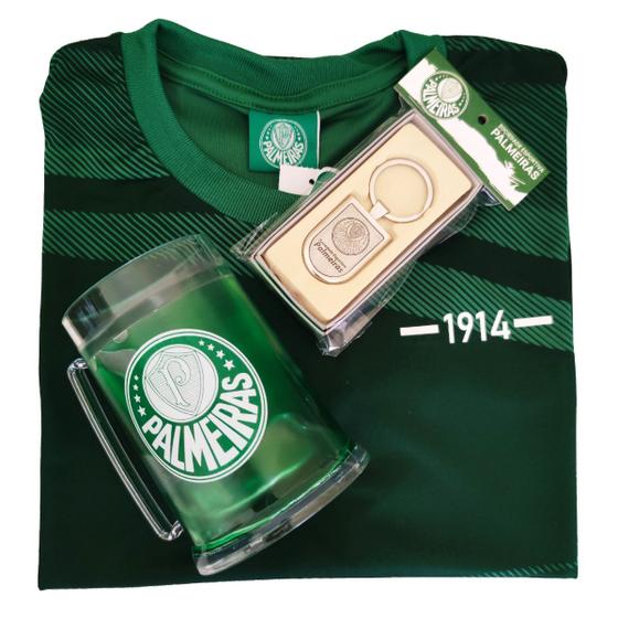 Imagem de Kit Presente Palmeiras Camisa 1914 / Caneca / Chaveiro Oficial