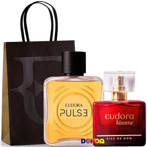 Kit Presente Perfume Feminino Kiss Me Now 50ml + Masculino Pulse 100ml