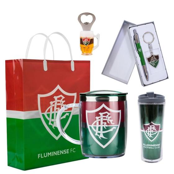 Imagem de Kit Presente Sacola Caneta Caneca Copo Chaveiro Fluminense