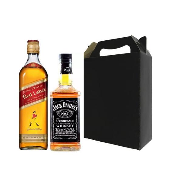 Imagem de Kit Presente Whisky Red Label + Jack Daniel's