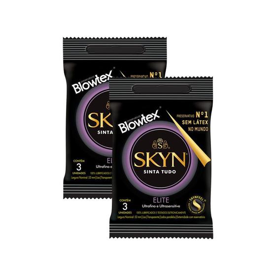 Imagem de Kit Preservativos com 2 Pacotes SKYN Elite com 3 unidades