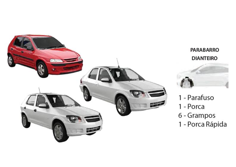 Imagem de Kit Presilha Parabarro Dianteiro Celta 2009 A 2012 prisma - Plastcar