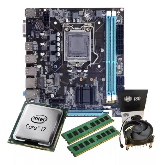 Imagem de Kit Processador I7 3770 + Placa H61 1155 + 16gb Ddr3 1600mhz