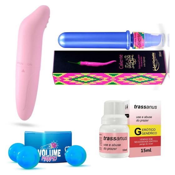 Imagem de Kit Produtos Sex Shop 4 Itens Lubrificante Sexyshop Para Casais - Kit 02