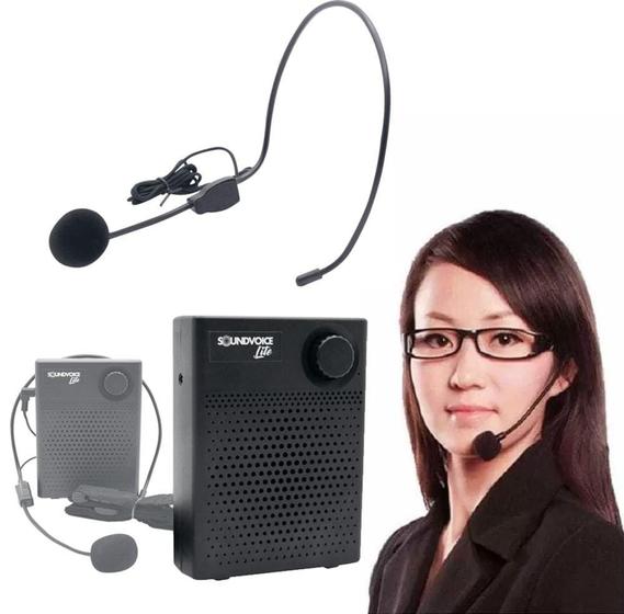 Imagem de Kit Professor Portátil SoundVoice AVP-105 - Amplificador De Voz - Caixa + Microfone Com Fio