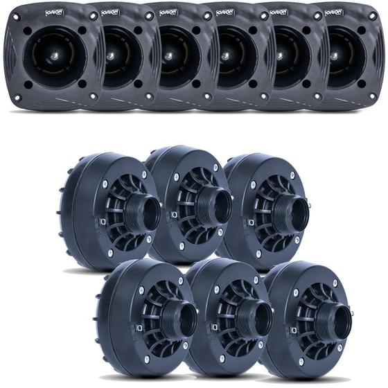 Imagem de Kit Profissional 6 Tweeter Tsr C/ 120 W Rms+ 6 Driver  Orion