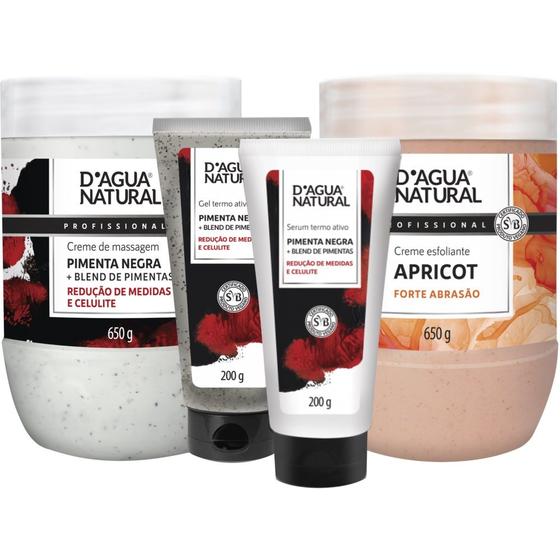 Imagem de Kit profissional dagua natural esfoliante apricot kit pimenta