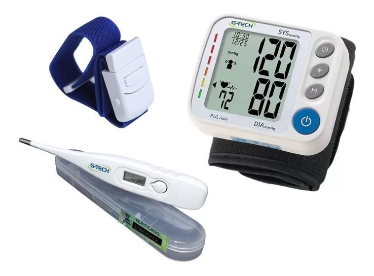 Imagem de Kit Profissional de Saúde Medidor de Pressão Arterial Termometro Garrote