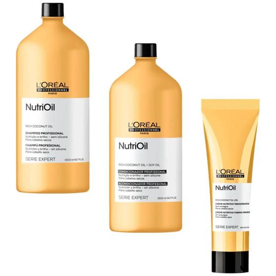 Imagem de Kit Profissional Loreal Nutrioil - Shampoo Condic E Leave-In