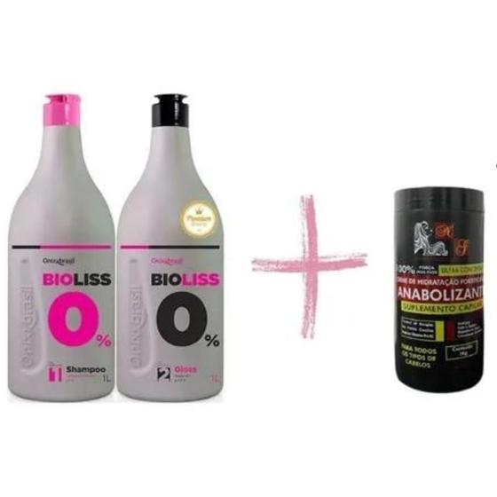 Imagem de Kit Progressiva BioLiss Blond 1l Onixx Brasil + Máscara 1Kg 0%