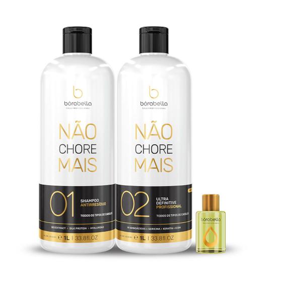Imagem de Kit Progressiva Borabella Não Chore Mais 2X1L + Argan Oil Macadâmia 7ml