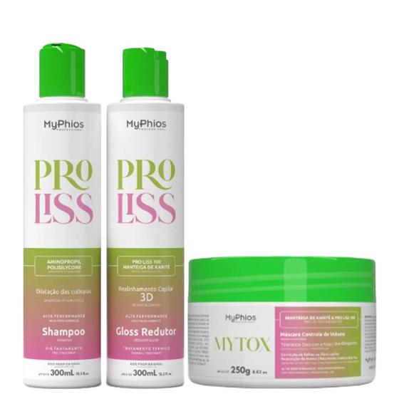 Imagem de Kit Progressiva Gloss Redutor Proliss 300ml + Botox Mytox 250g