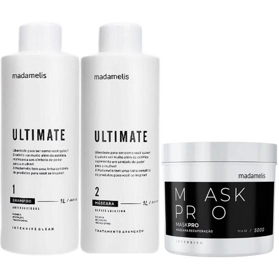 Imagem de Kit Progressiva Madamelis Ultimate 2x1L + Botox Pro Mask 500g