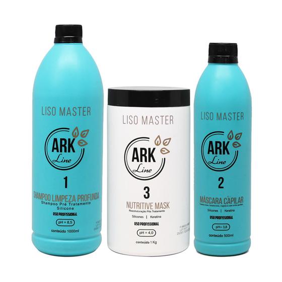 Imagem de Kit Progressiva Master - Shampoo, Tratamento e Máscara (1L)