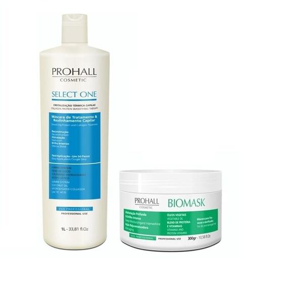 Imagem de Kit Progressiva Prohall Select One Biomask Hidratacao 300gr