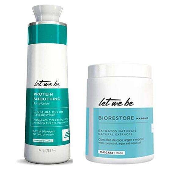 Imagem de Kit Progressiva Protein Smoothing e Biorestore Let Me Be 1L