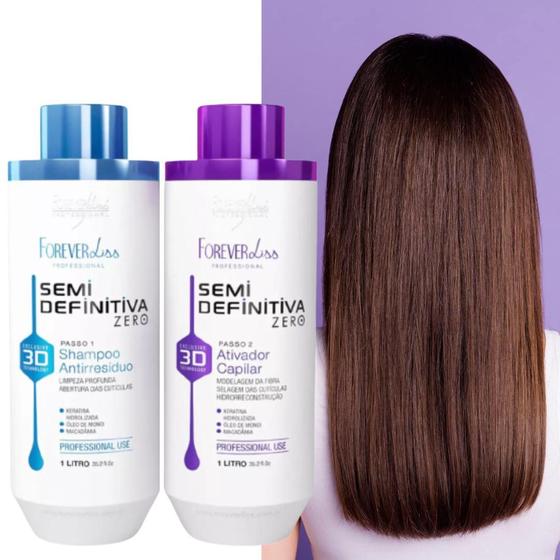 Imagem de Kit Progressiva Semi Definitiva S/formol Forever Liss 1L